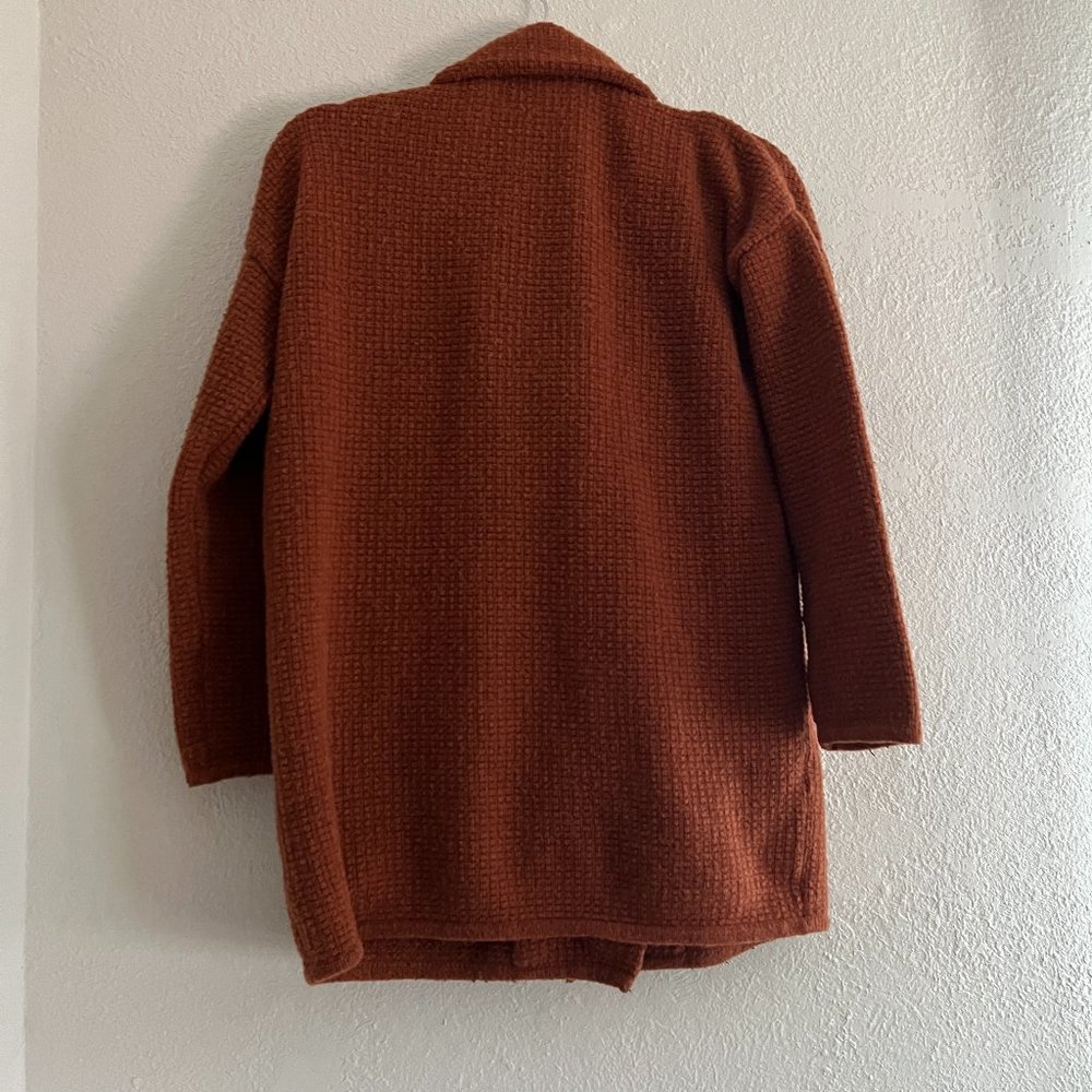 Madewell Textured Blazer Sweater Jacket in Heather Ember